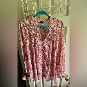 Torrid Crinkle Chiffon Smocked Blouson Sleeve Blouse 3X